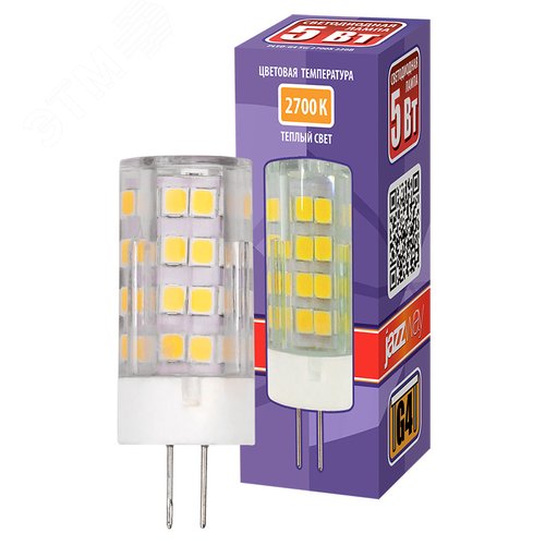 Лампа светодиодная LED 5Вт G4 теплый свет - фото 3