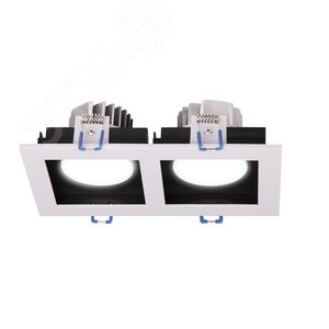 Светильник светодиодный ДВО-212 2x8W 4000K 55 град белый карданный IP40 - фото 2