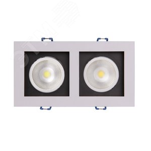 Светильник светодиодный ДВО-212 2x8W 4000K 55 град белый карданный IP40 - фото 3