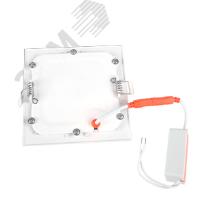 Светильник светодиодный ДВО-12w 4000K 800 Лм IP40 WH 170мм встраиваемый квадрат - фото 3