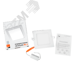 Светильник светодиодный ДВО-12w 4000K 800 Лм IP40 WH 170мм встраиваемый квадрат - фото 7