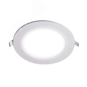 Светильник светодиодный ДВО-9w 4000K 600 Лм IP40 WH d145мм встраиваемый круг - фото 2