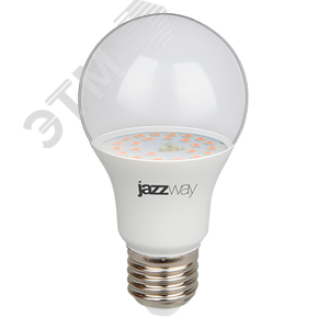 Лампа светодиодная LED 15Вт A60 Е27 прозрачная ( для растений)