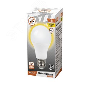 Лампа светодиодная LED 10Вт Е27 A60 BUGLIGHT 540Лм холодный белый - фото 3