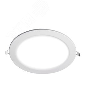 Светильник светодиодный ДВО-24w 6500K 1600 Лм IP40 WH d300мм встраиваемый круг - фото 2