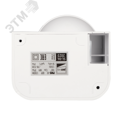 Датчик движения PMS-IR 009 1200 Вт 180 градусов 12м IP44 WH - фото 5