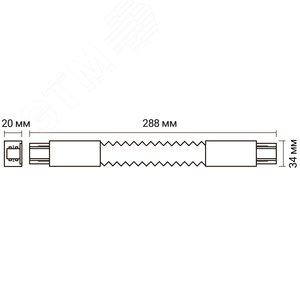 Коннектор гибкий чёрный F-обр. PTR CF-BL - фото 2