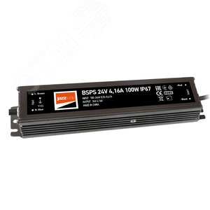 Драйвер для светодиодный ленты BSPS 24V 4,16A=100W IP67 - фото 1