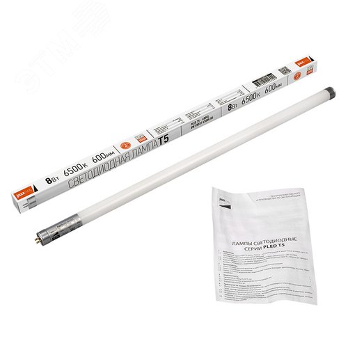 Лампа LED 8вт G5 холодный белый (установка возможна после демонтажа ПРА),стекло - фото 6