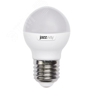 Лампа светодиодная LED 9w E27 4000K шар Jazzway
