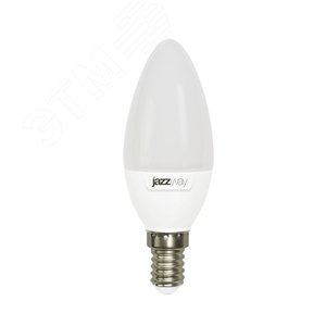 Лампа светодиодная LED 7w E14 4000K свеча  230/50 Jazzway