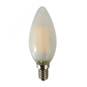 Лампа сетодиодная декоративная LED 6w E14 3000K свеча матовая филамент 230/50