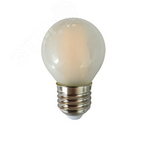 Лампа сетодиодная декоративная LED 8w E27 3000K шар матовый филамент 230/50 Jazzway