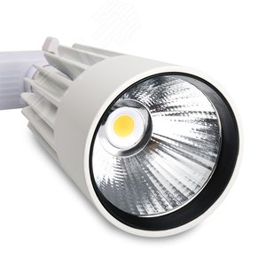 Светильник светодиодный трековый на шинопровод ДПО- 30Вт 4000K 3000Лм 24 град. WH (белый) IP40 - фото 4