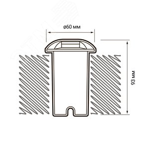 Светильник светодиодный грунтовый встраиваемый ДВУ- 2w 4000K Black IP65 PGR R60/4 - фото 5