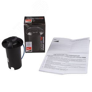 Светильник светодиодный грунтовый встраиваемый ДВУ- 2w 4000K Black IP65 PGR R60/4 - фото 6