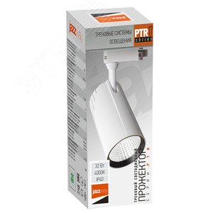 Светильник светодиодный трековый на шинопровод ДПО-32w 4000K 24 град WH (белый) IP40 PTR 1732 - фото 6