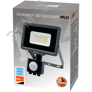 Прожектор светодиодный ДО-20 Вт 6500К 2000 Лм IP65 с датчиком движения - фото 3