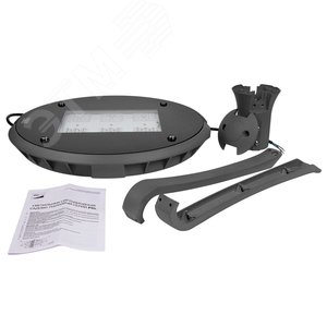 Светильник светодиодный уличный ДКУ-60w 7200Лм IP65 GR AC100-270 (парковый, 5лет гар.)5000К - фото 2