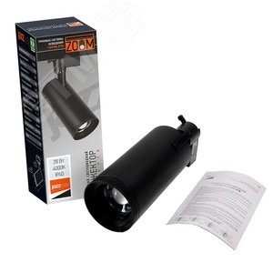 Светильник светодиодный ДПО- 28Вт 4000K с регулируемым углом 15-60 град (черный) IP40 - фото 2