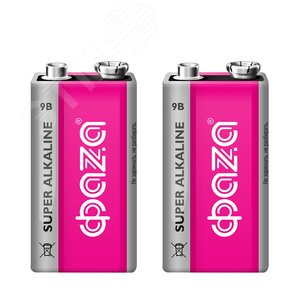 Изображение товара Элементы питания алкалиновые 6LR61 (крона) ФАZА Super Alkaline (2 шт. на блист.) (шт)