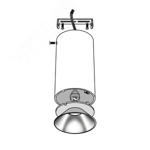 Светильник светодиодный ДПО GU10 без лампы круглый черный корпус белый рефлектор Jazzway 5031425 JazzWay - 2