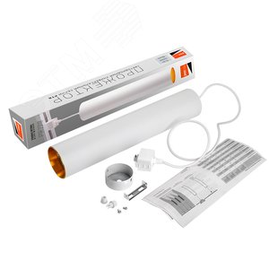 Светильник светодиодный трековый на шинопровод ДПО-10Вт 4000К 600 Лм 30 град WH (белый) на подвесе (1м) IP40 - фото 2