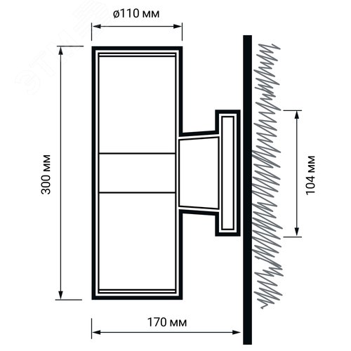 Светильник светодиодный ДБУ- 2х9Вт 3000 1440Лм серый - фото 3
