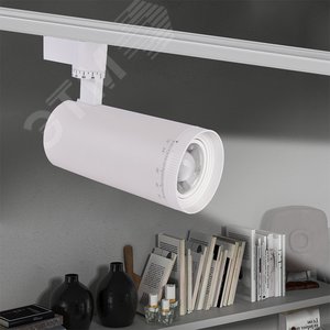 Светильник светодиодный на шинопровод ДПО-28Вт 3000К WH белый IP40 ZOOM - фото 10