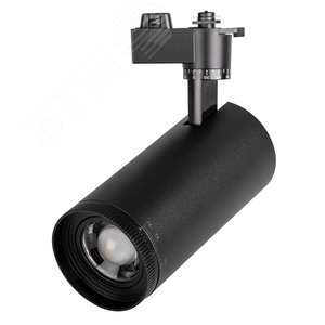 Светильник светодиодный на шинопровод ДПО-28Вт 3000К BL чёрный IP40 ZOOM 15-60 град - фото 1