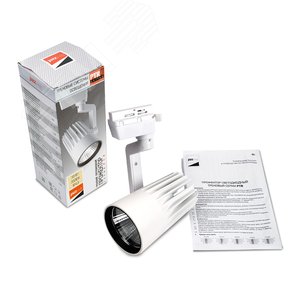 Светильник светодиодный трековый на шинопровод ДПО-30w 3000K 24 град белый - фото 7