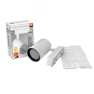 Светильник трековый однофазный ДПО LED-25 Вт 2160 Лм 3000К IP40 белый с белой решеткой 24 град 180–250В - фото 2