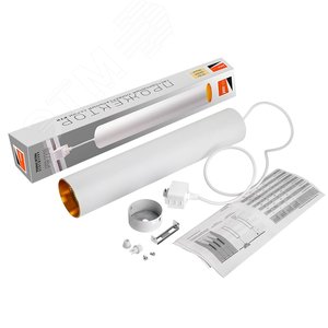 Светильник светодиодный трековый на шинопровод ДПО-10Вт 3000К 600 Лм 30 град BL (белый) на подвесе (1м) IP40 - фото 2