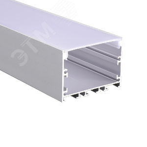 Профиль PAL 5035 (комплект) накладной 2 м анодированный для светодиодной ленты - фото 1