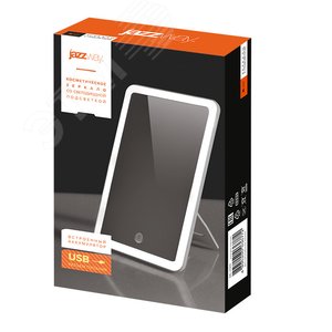 Зеркало светодиодное подстветка 5500-6500К 20Лм сенсорная кнопка регулируемый угол наклона Li-Pol аккумулятор 500 мАч - фото 3