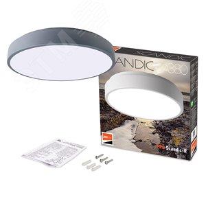 Светильник светодиодный потолочный SCANDIC ДБО-36W 4000К 2280Лм серый IP20 - фото 7