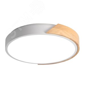 Светильник светодиодный потолочный SCANDIC ДБО-72W 4000К 5760Лм белый обрамление из натурального дерева IP20 - фото 2