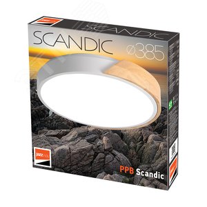Светильник светодиодный потолочный SCANDIC ДБО-72W 4000К 5760Лм белый обрамление из натурального дерева IP20 - фото 8