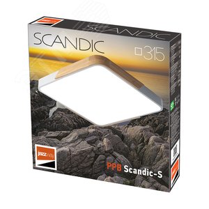 Светильник светодиодный потолочный SCANDIC ДБО-24W 4000К 2000Лм серый обрамление из натурального дерева IP20 - фото 6