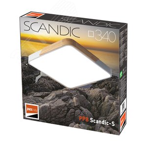Светильник светодиодный потолочный SCANDIC ДБО-36W 4000К 7200Лм серый обрамление из натурального дерева IP20 - фото 6