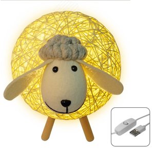 Светильник светодиодный настольный декоративный Овечка LAMB-USB 3200К ночник - фото 2