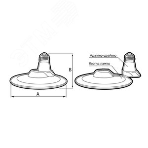 Лампа светодиодная LED высокой мощности 45Вт 4000К 3800Лм E27 85-265V UFO - фото 3