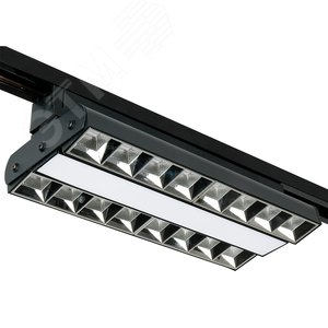 Светильник светодиодный трековый на шинопровод черный ДПО-60Вт IP40 3000К PTR 1732 - фото 1
