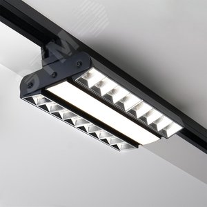 Светильник светодиодный трековый на шинопровод черный ДПО-60Вт IP40 3000К PTR 1732 - фото 6