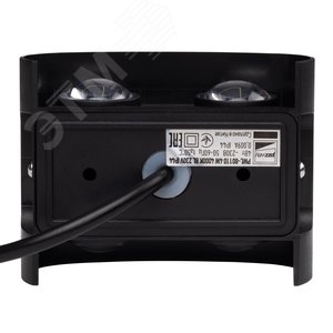 Светильник светодиодный фасадный ДБУ-4Вт 4000К 280 Лм угол светораспределения 48 град двухстороний -20...+50С индекс Ra>80 корпус пластик черный IP44 - фото 3