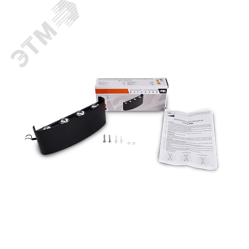 Светильник светодиодный фасадный ДБУ-8Вт 4000К 560 Лм угол светораспределения 48 град. двухсторонний -20..+50 С индекс Ra>80 корпус пластик черный IP44 - фото 5