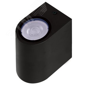 Изображение товара Светильник фасадный ДБУ GU10 без ламп корпус поликарбонат черный полуовал двухсторонний IP65 (шт)