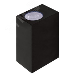 Изображение товара Светильник фасадный ДБУ GU10 без ламп корпус поликарбонат черный квадрат двухсторонний IP65 (шт)