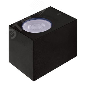Светильник фасадный ДБУ GU10 без ламп корпус поликарбонат черный квадрат односторонний IP65 - фото 1