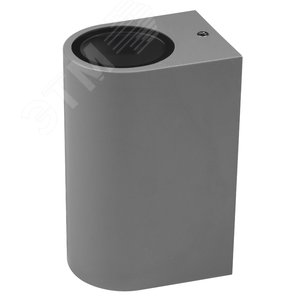 Светильник фасадный ДБУ GU10 без ламп корпус поликарбонат серый полуовал двухсторонний IP65 - фото 1